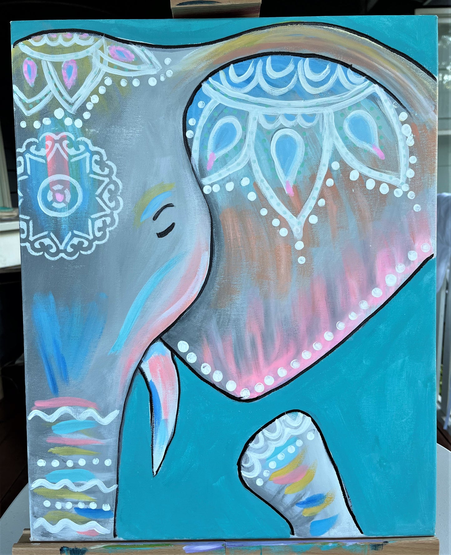 Kids Paint Party-Colourful Elephant
