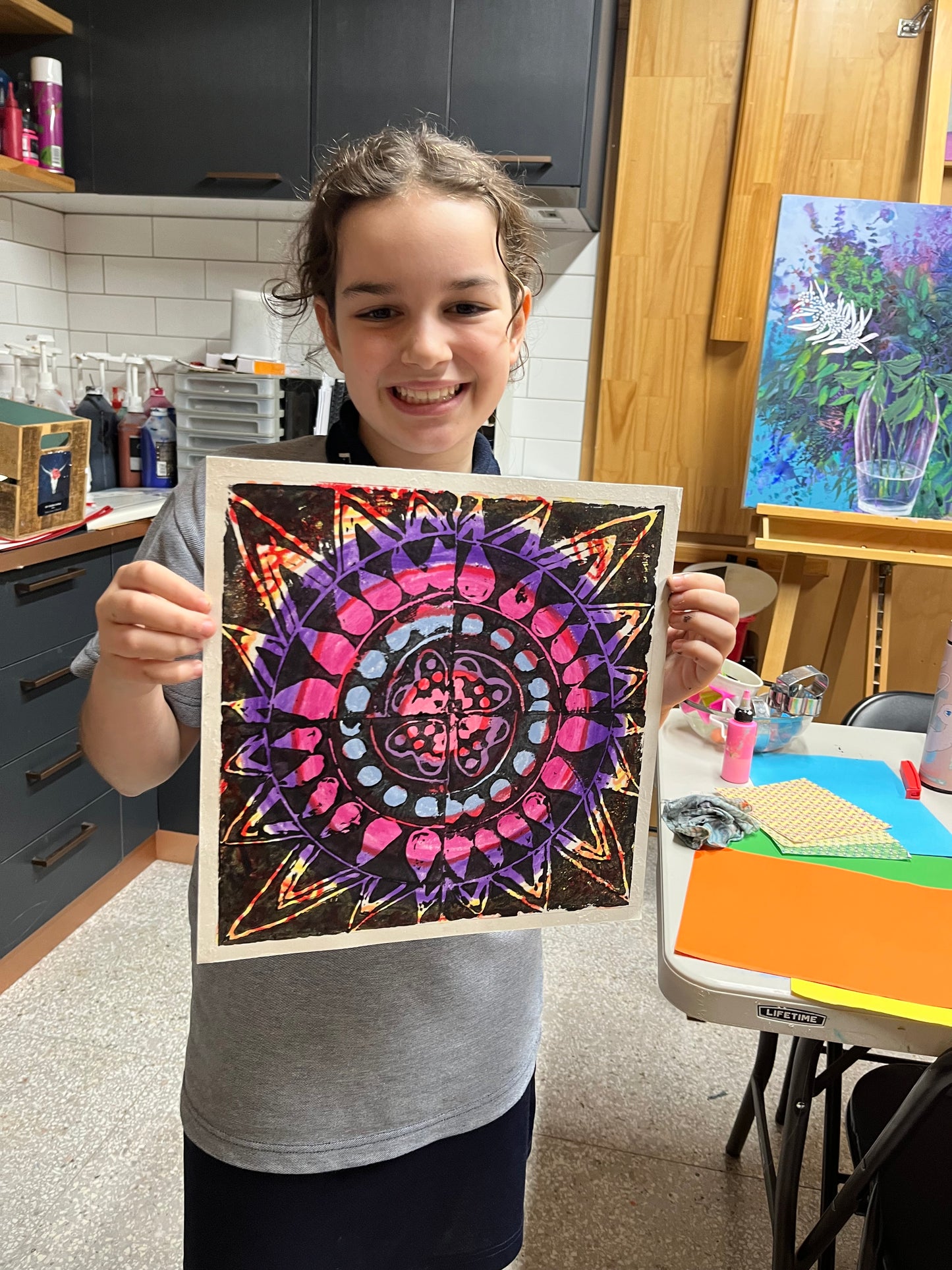 School Holiday Workshop: Pattern and Psychedelic Colour- Printing and Clay