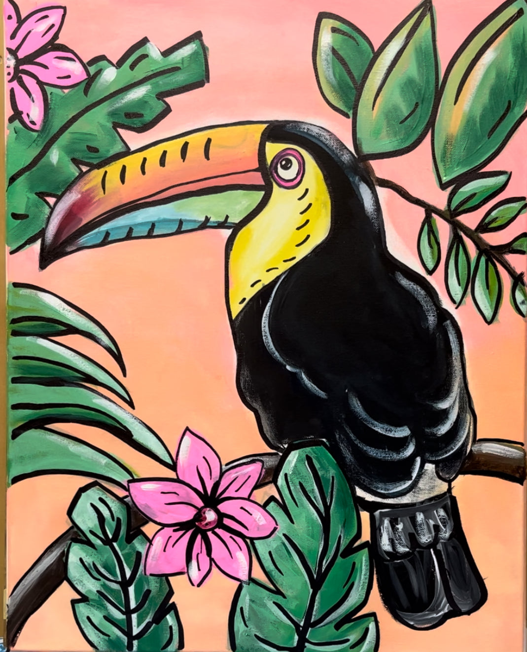 Kids Paint Party- Colourful Toucan