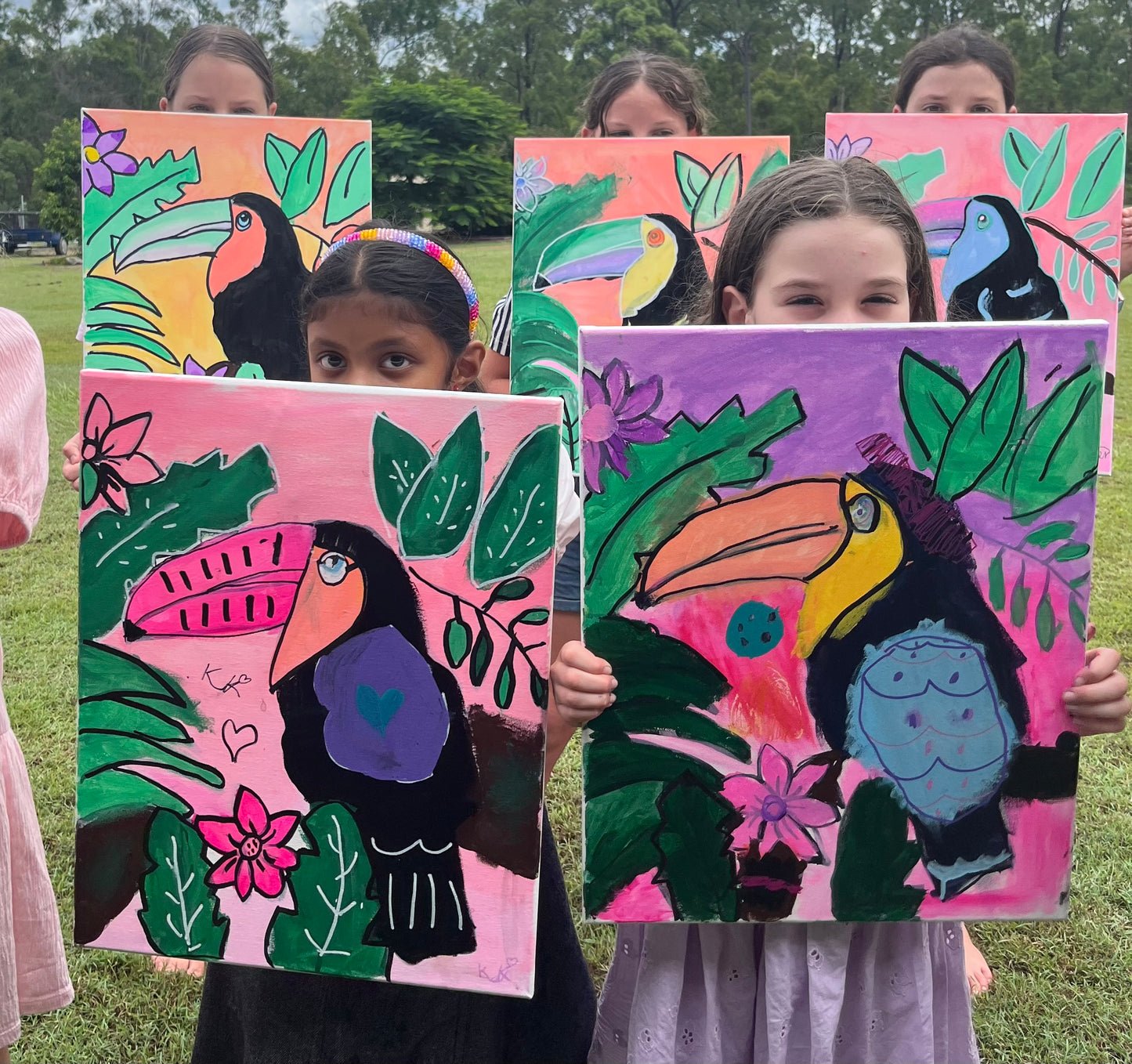 Kids Paint Party- Colourful Toucan