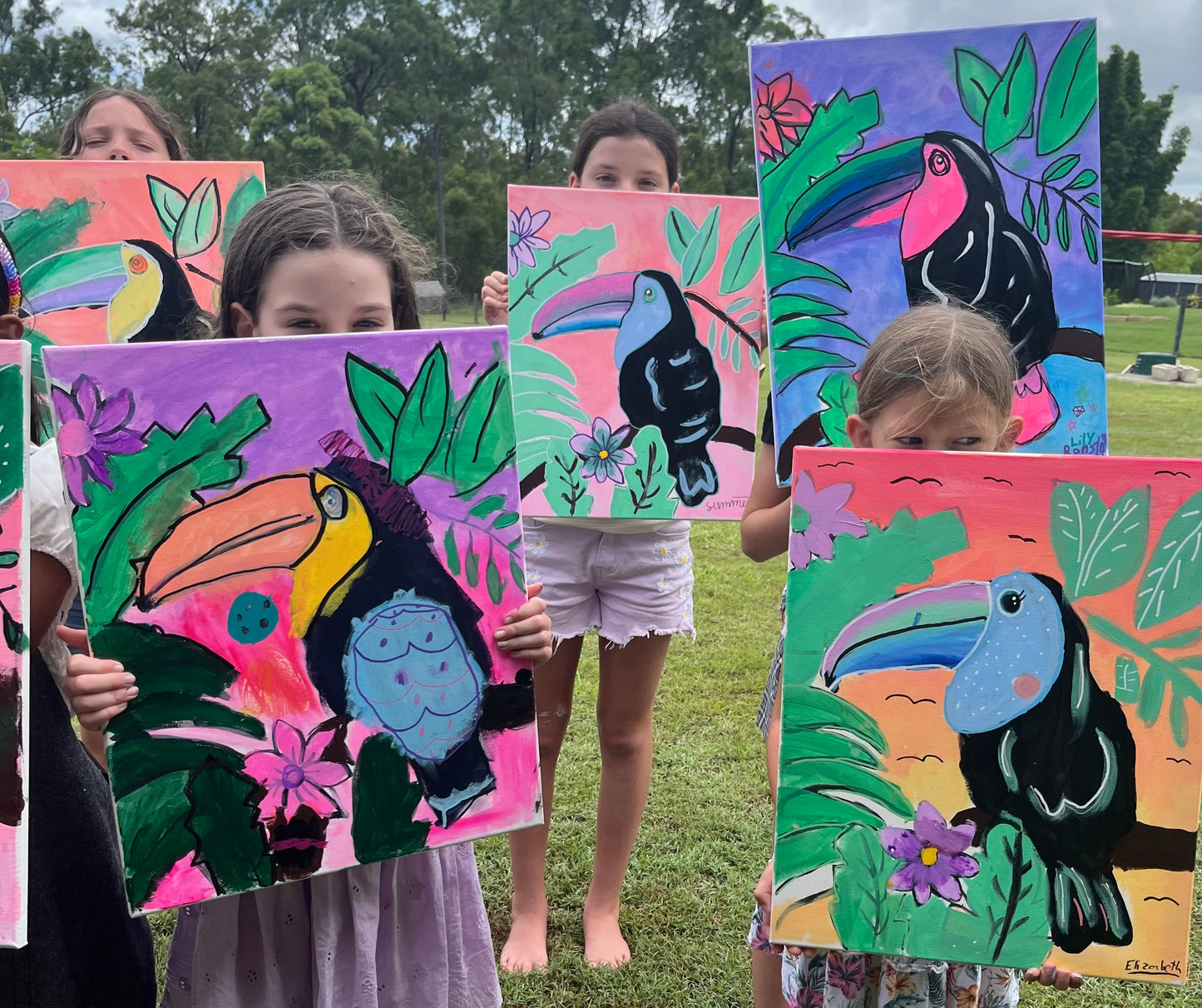 Kids Paint Party- Colourful Toucan