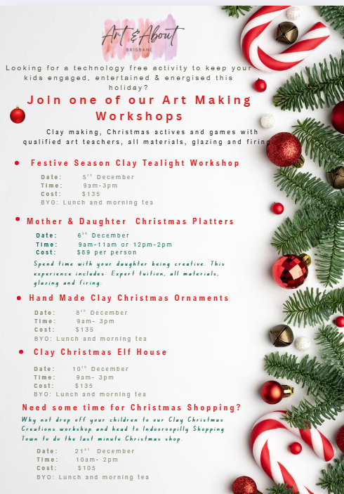 Pottery Workshop: Clay Christmas Tree tea light