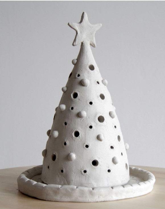 Pottery Workshop: Clay Christmas Tree tea light